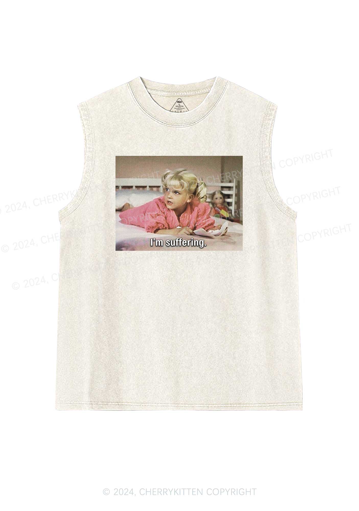 I'm Suffering Y2K Washed Tank Cherrykitten