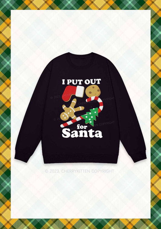 I Put Out For Santa Christmas Y2K Sweatshirt Cherrykitten