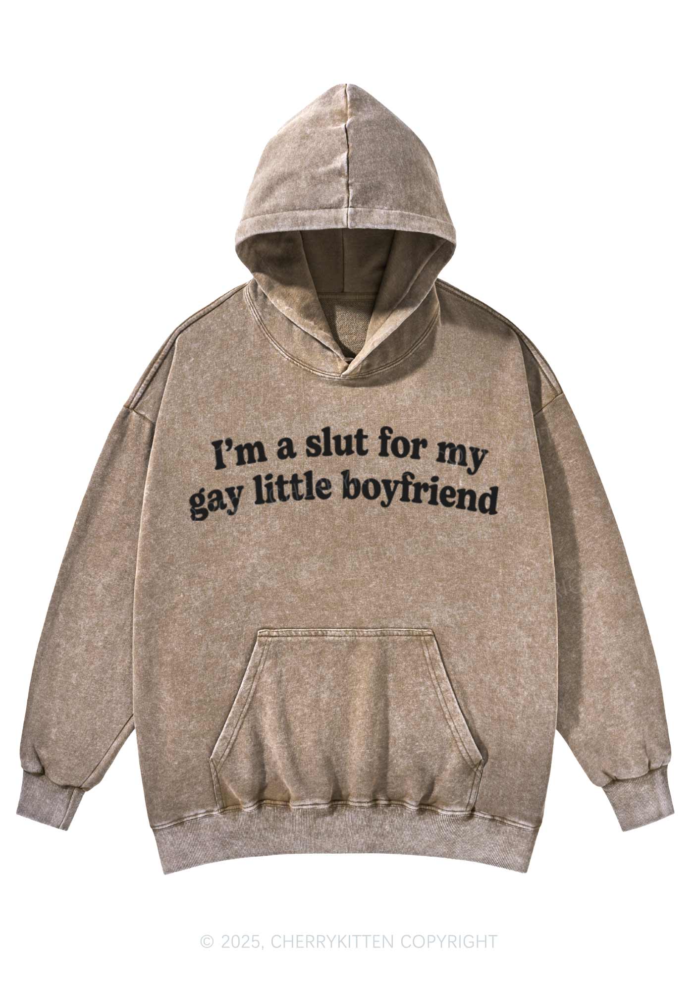 Slxt For My Gay BF Y2K Washed Hoodie Cherrykitten