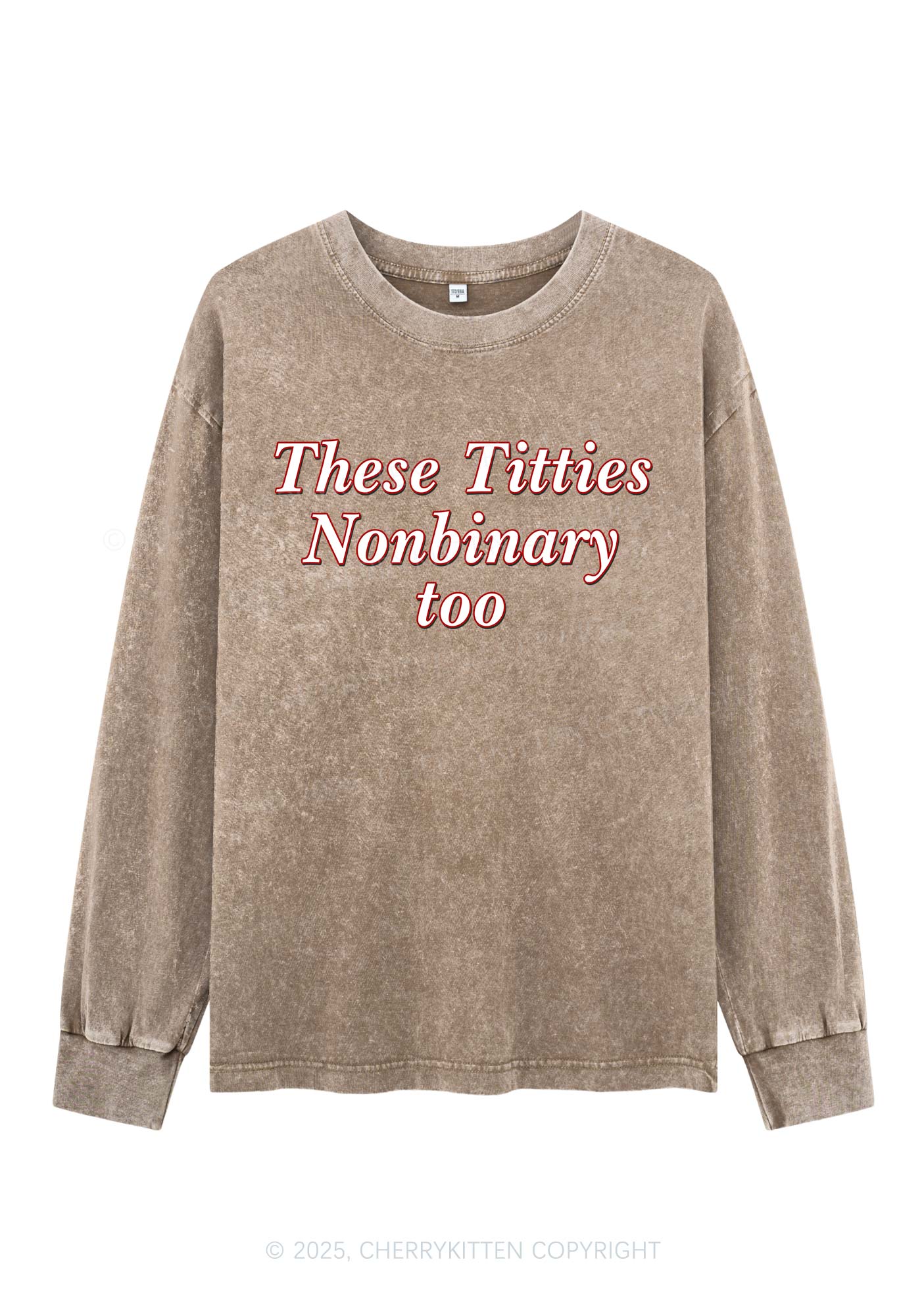 Txtties Nonbinary Too Y2K Washed Long Sleeves Cherrykitten