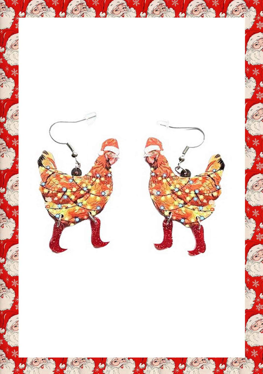 Christmas Colored Lights Y2K Hen Earrings Cherrykitten
