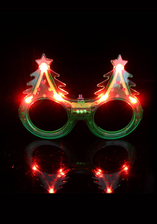Creative Y2K Christmas Tree Glowing Glasses