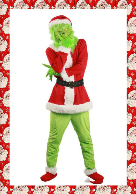 Christmas Y2K Green Furry Monster Cosplay Costume