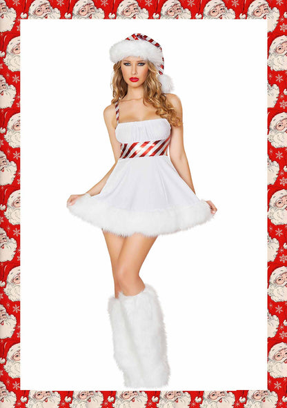 White Christmas Girl Outfit Y2K Cosplay Costume