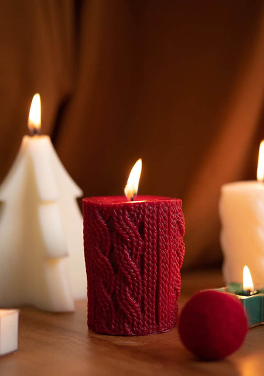 Y2K Wool Columnar Shape Christmas Candle Cherrykitten