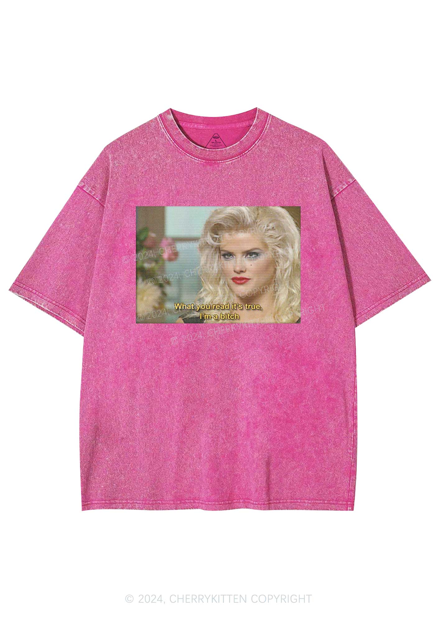 I'm A Bxxch Y2K Washed Tee Cherrykitten