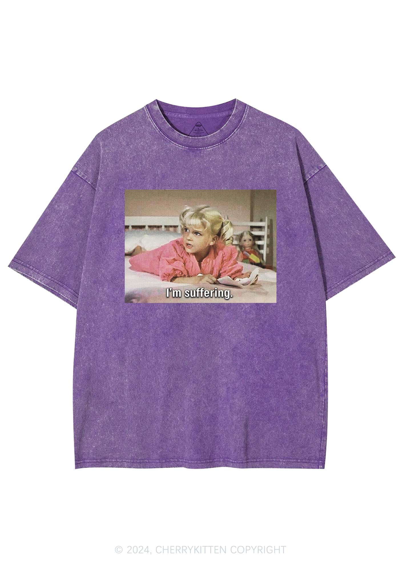 I'm Suffering Y2K Washed Tee Cherrykitten