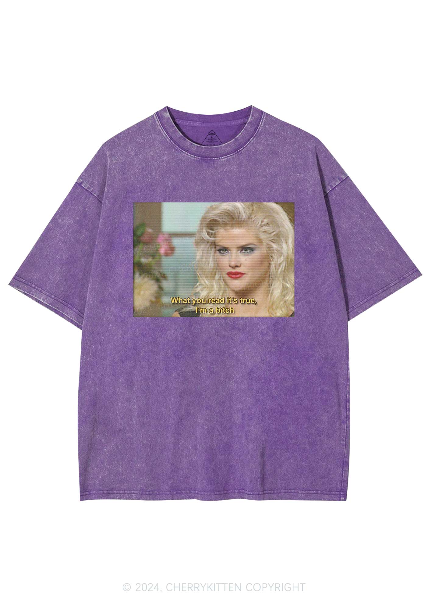 I'm A Bxxch Y2K Washed Tee Cherrykitten