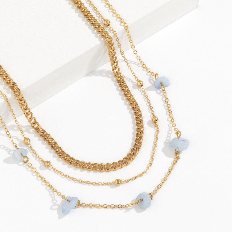 Double Layer Colorful Gravel Waist Chain