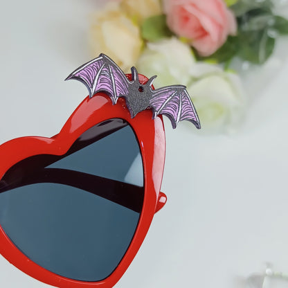 Halloween Heart Shaped Bat Sunglasses