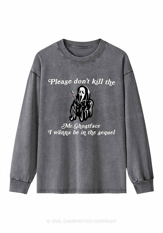 Halloween In The Sequel Y2K Washed Long Sleeves Cherrykitten