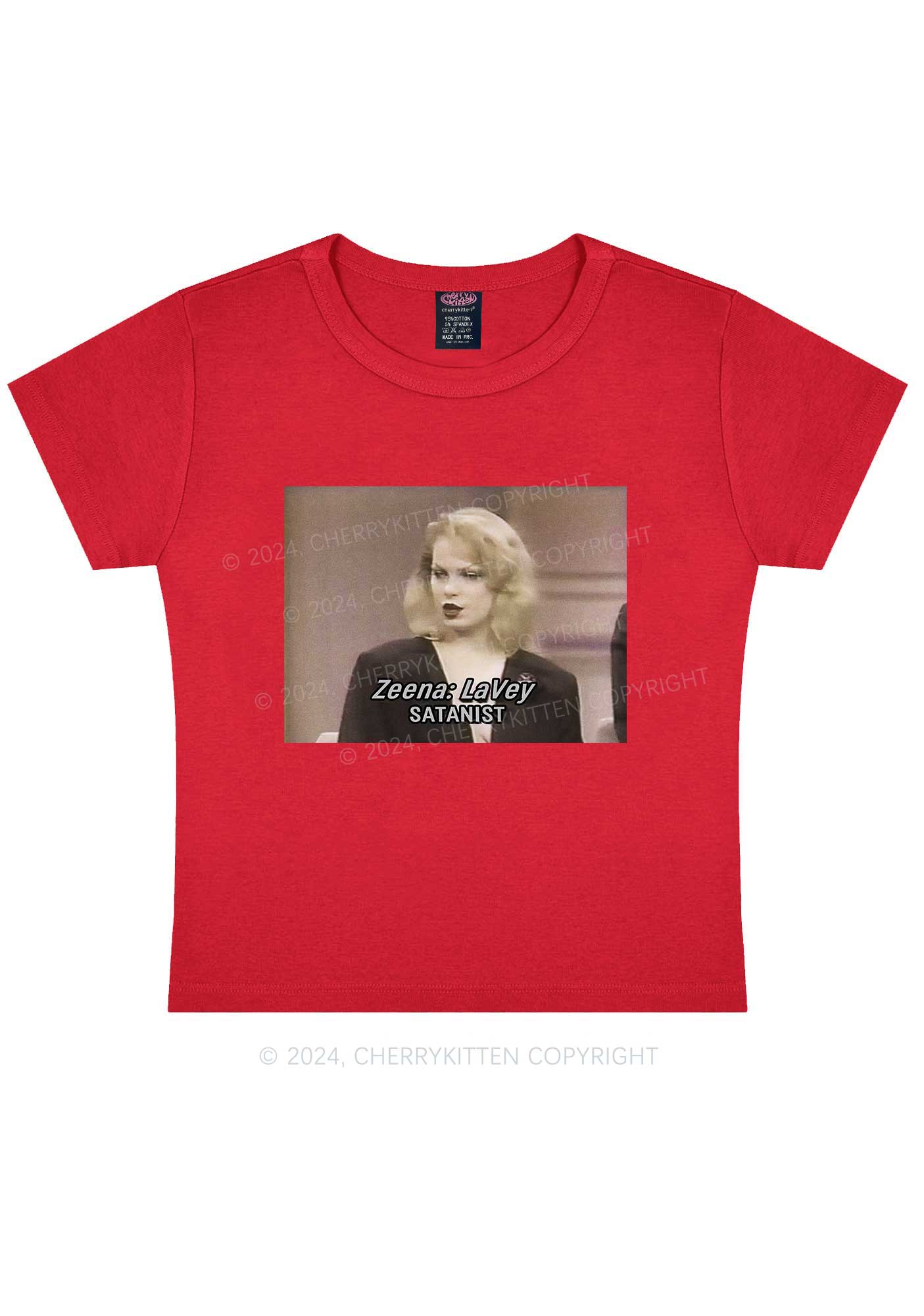 Satanist Y2K Baby Tee Cherrykitten