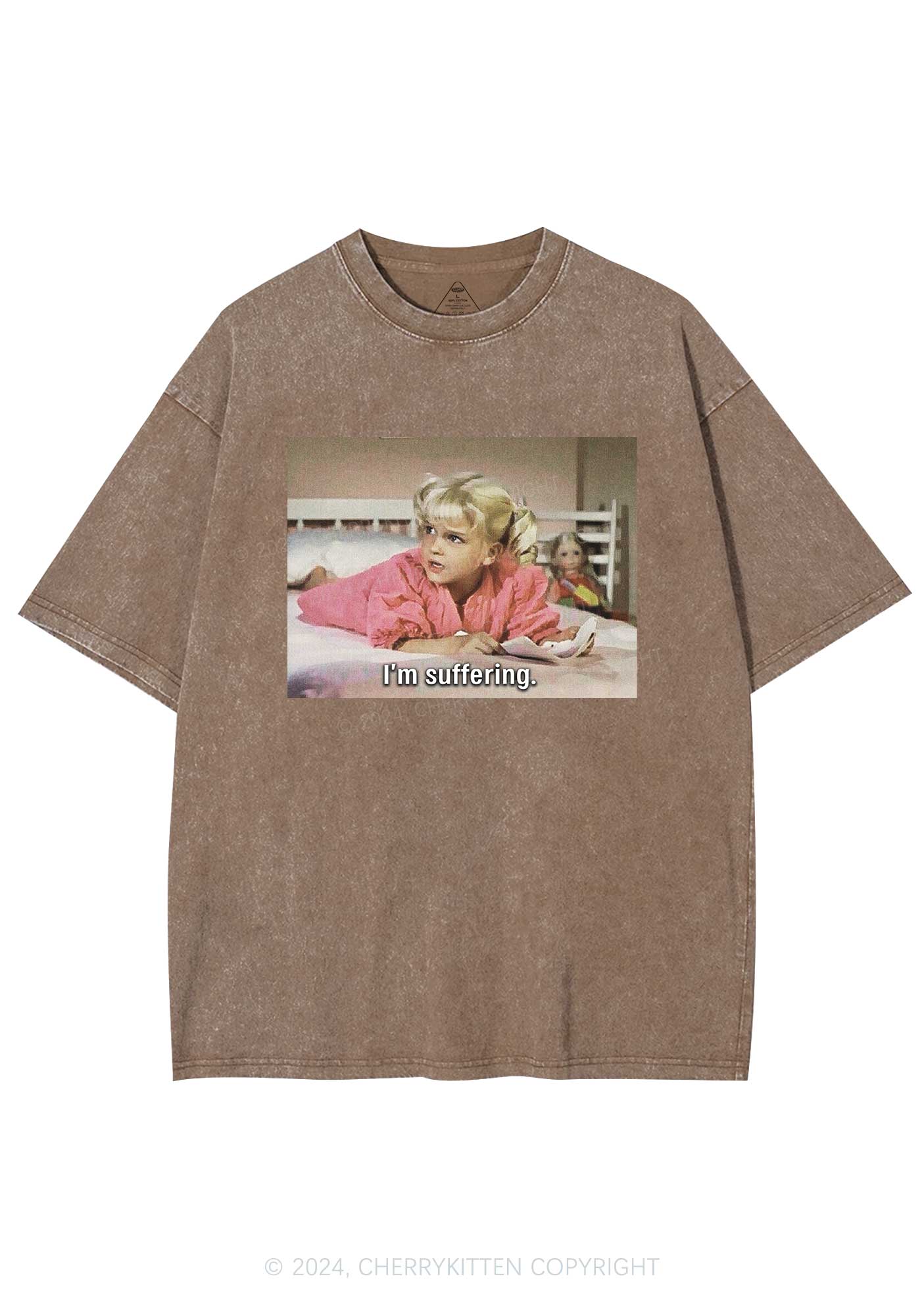 I'm Suffering Y2K Washed Tee Cherrykitten