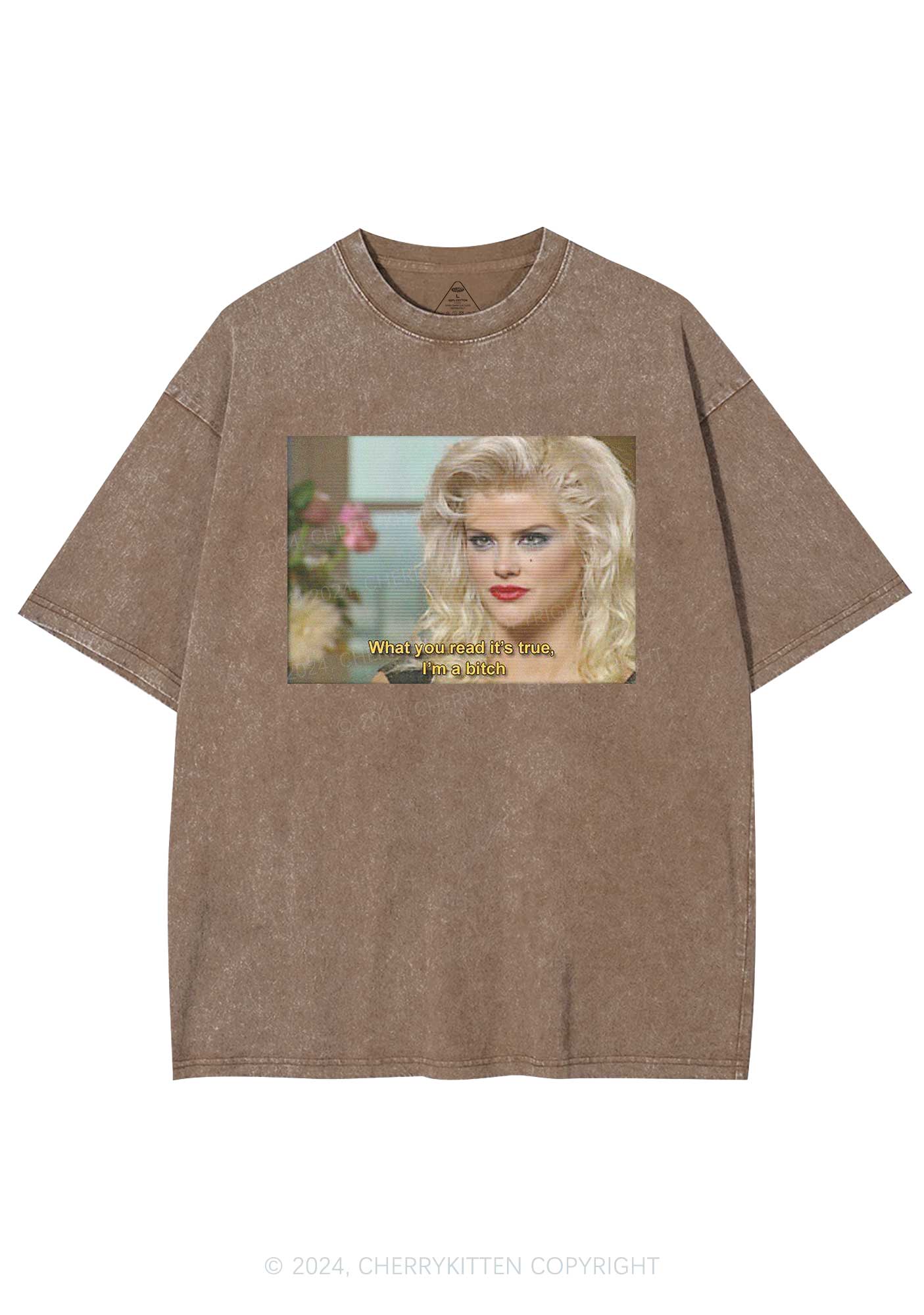 I'm A Bxxch Y2K Washed Tee Cherrykitten