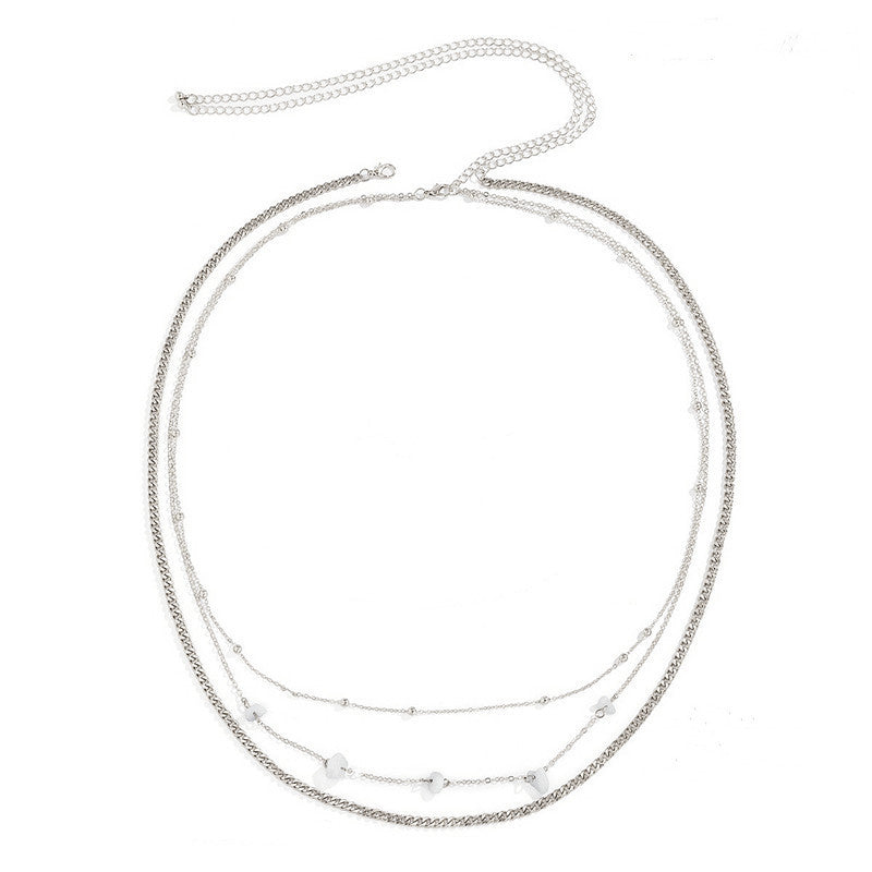 Double Layer Colorful Gravel Waist Chain