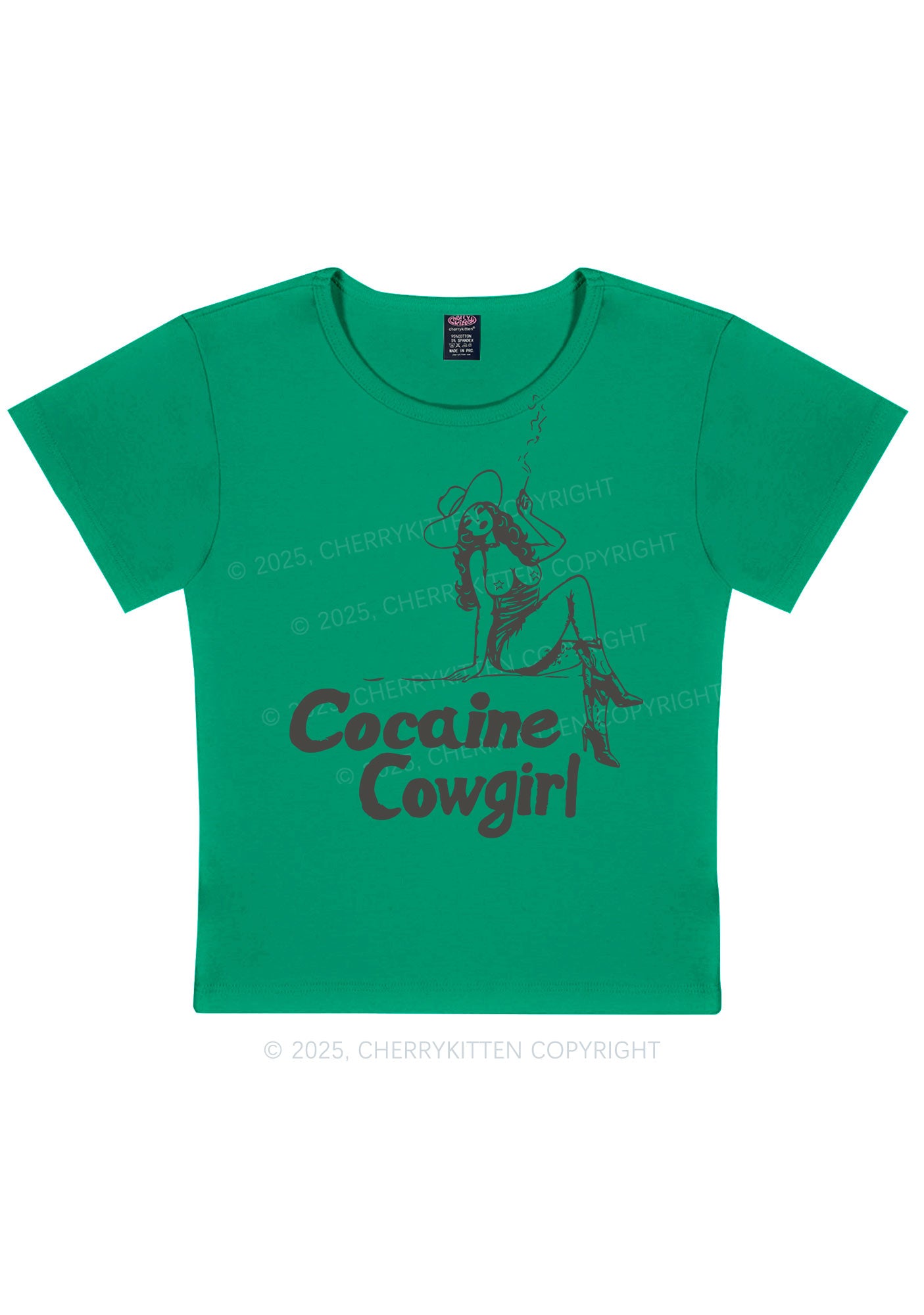 Cola Cowgirl Y2K Baby Tee Cherrykitten