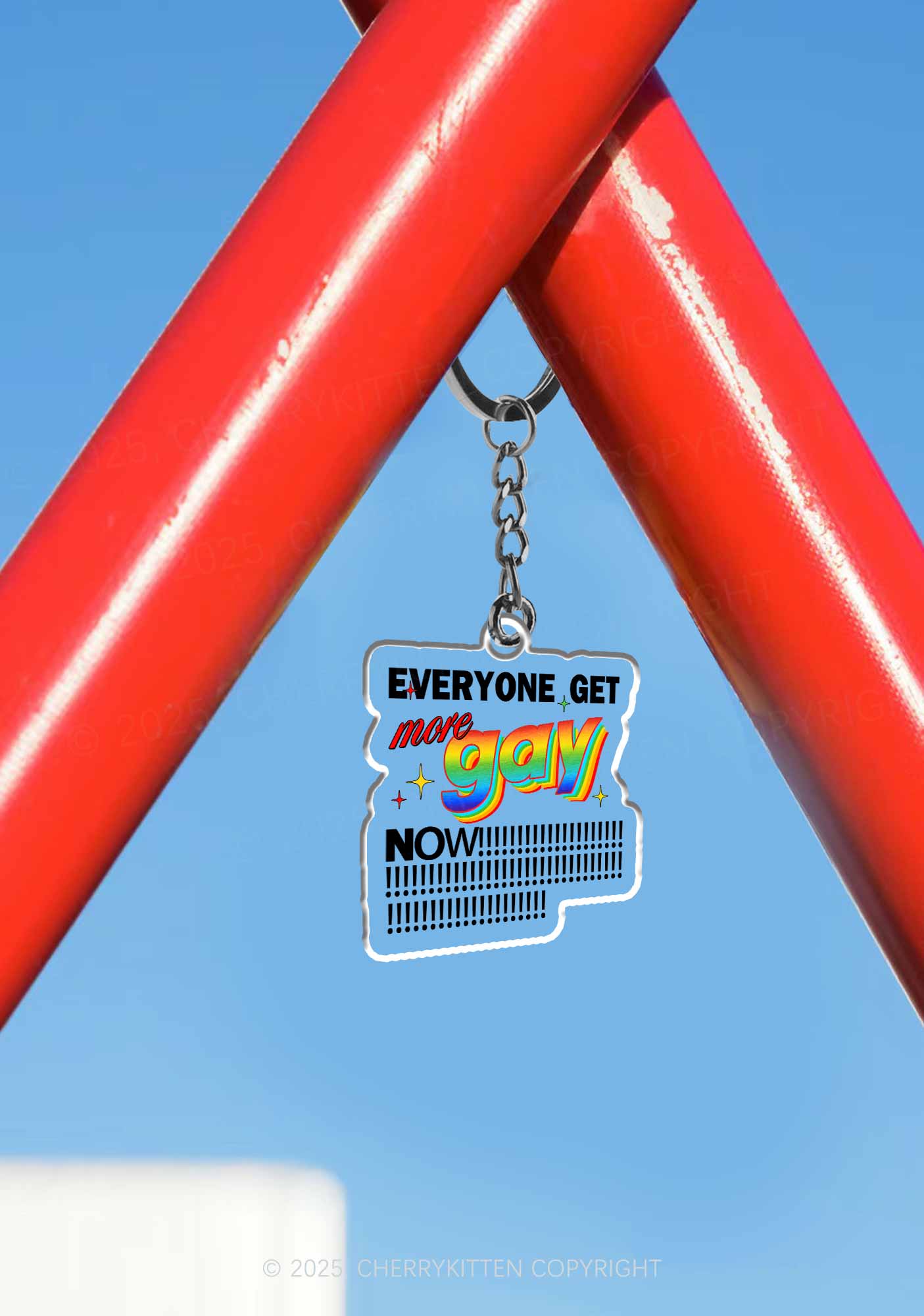 Get More Gay Pride 1Pc Y2K Keychain Cherrykitten