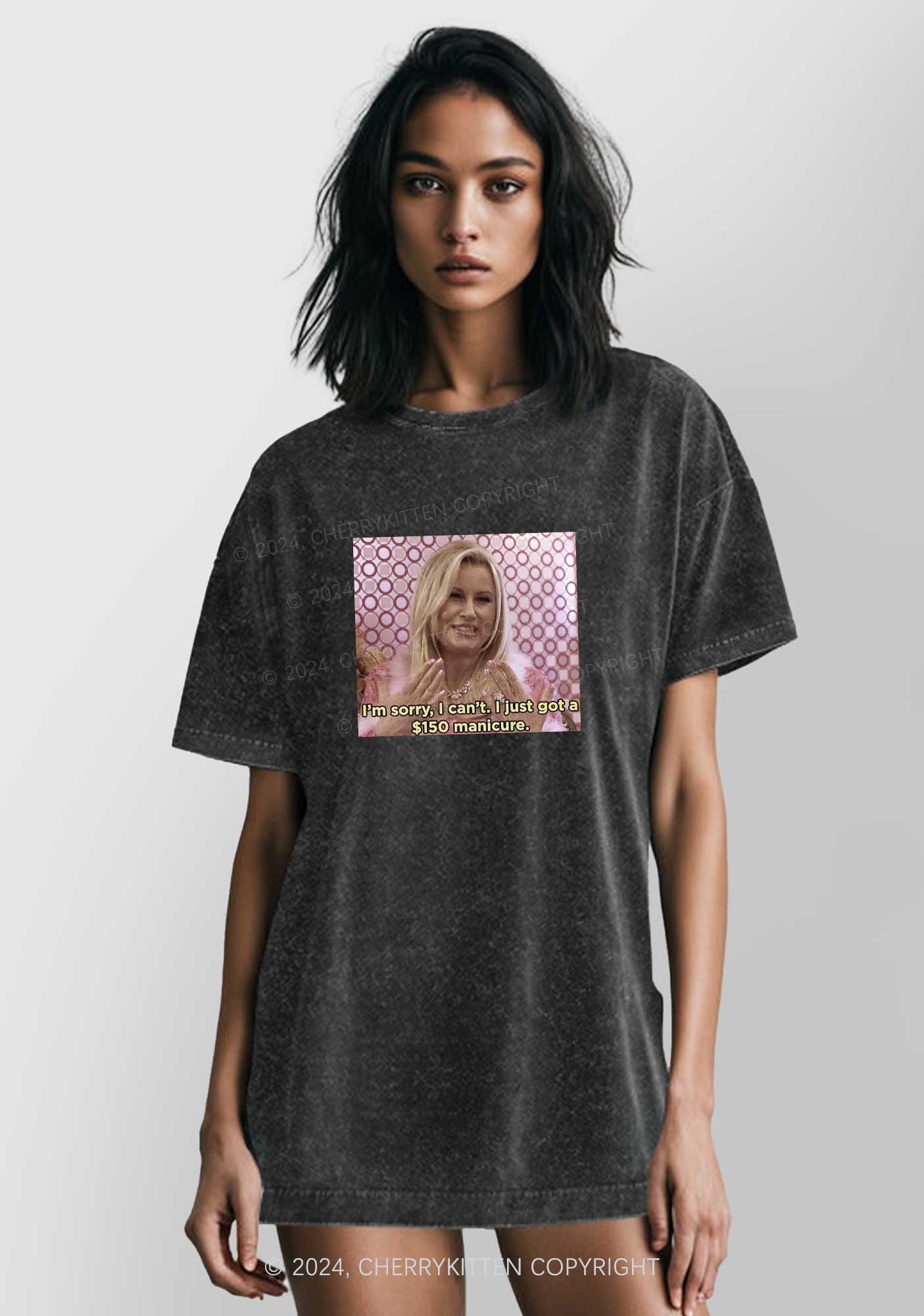 Got Manicure Y2K Washed Tee Cherrykitten
