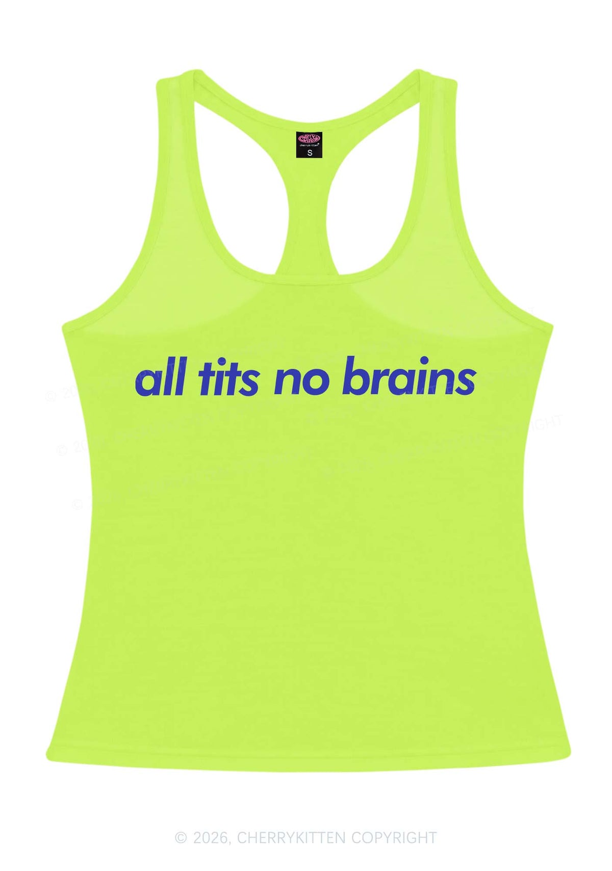 All Txts No Brains Y2K Women Racerback Tank Top Cherrykitten