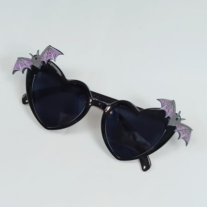 Halloween Heart Shaped Bat Sunglasses