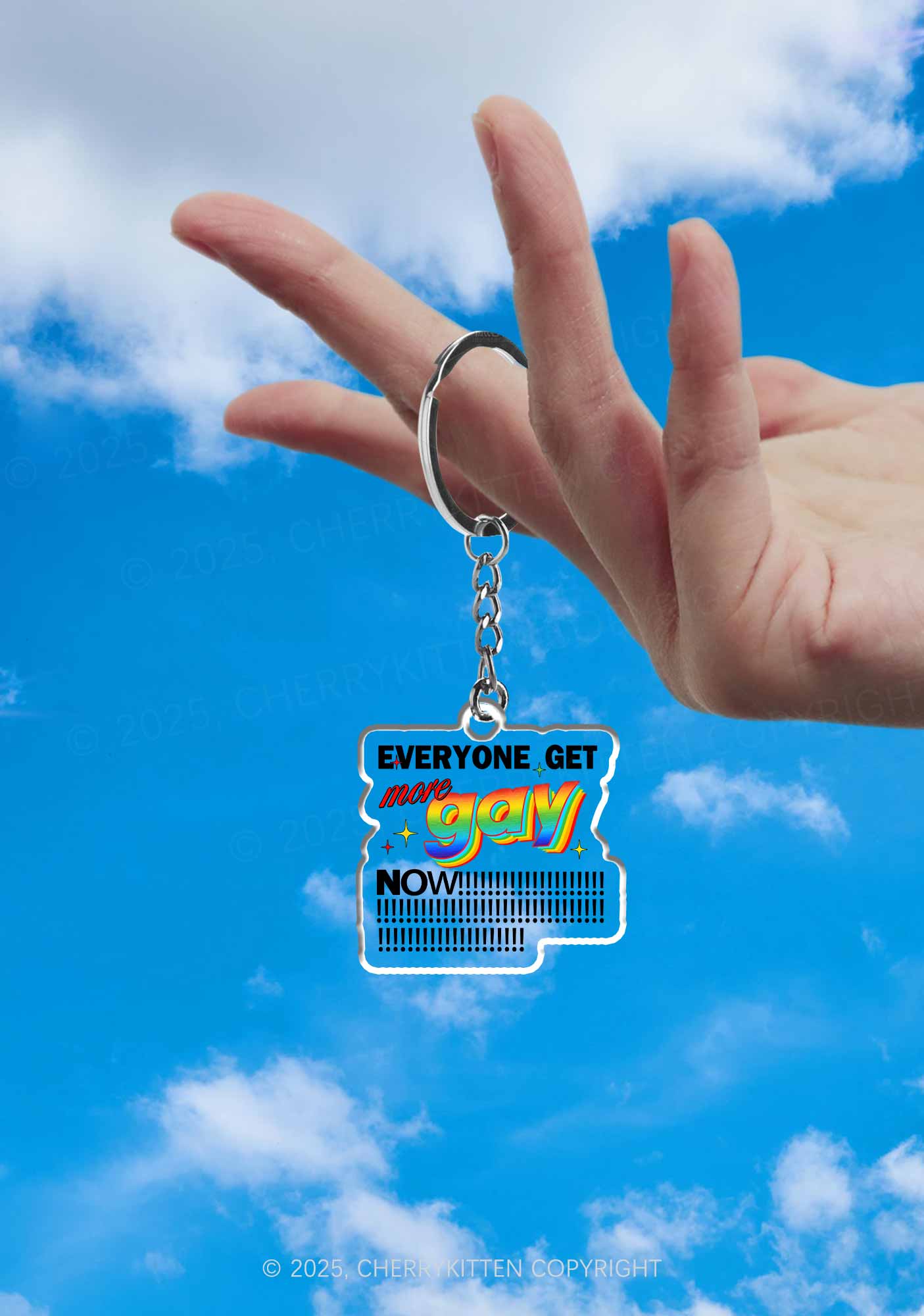 Get More Gay Pride 1Pc Y2K Keychain Cherrykitten
