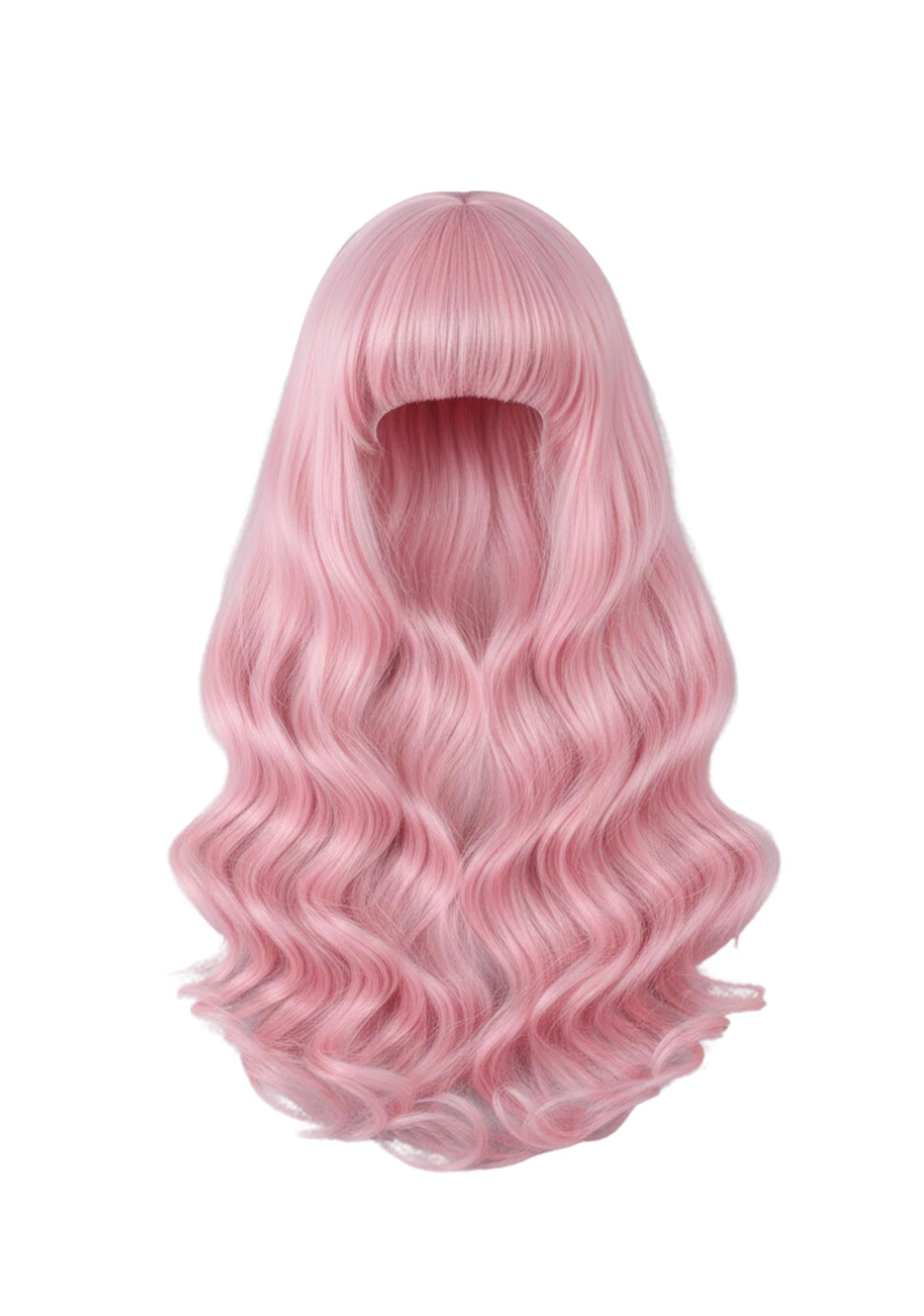 Pink Long Curly Hair Y2K Wigs Cherrykitten