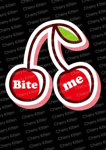 Cherry Bite Me Y2K Baby Tee