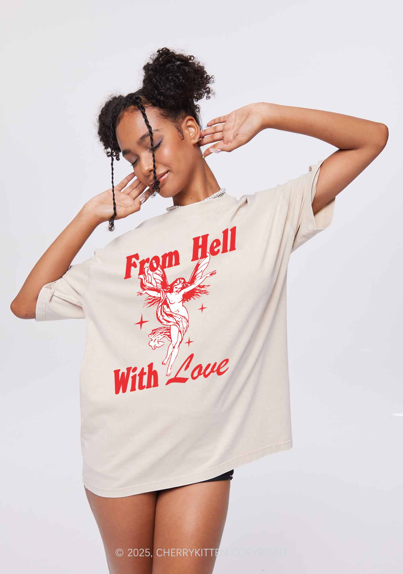 From Hall With Love Y2K Washed Tee Cherrykitten