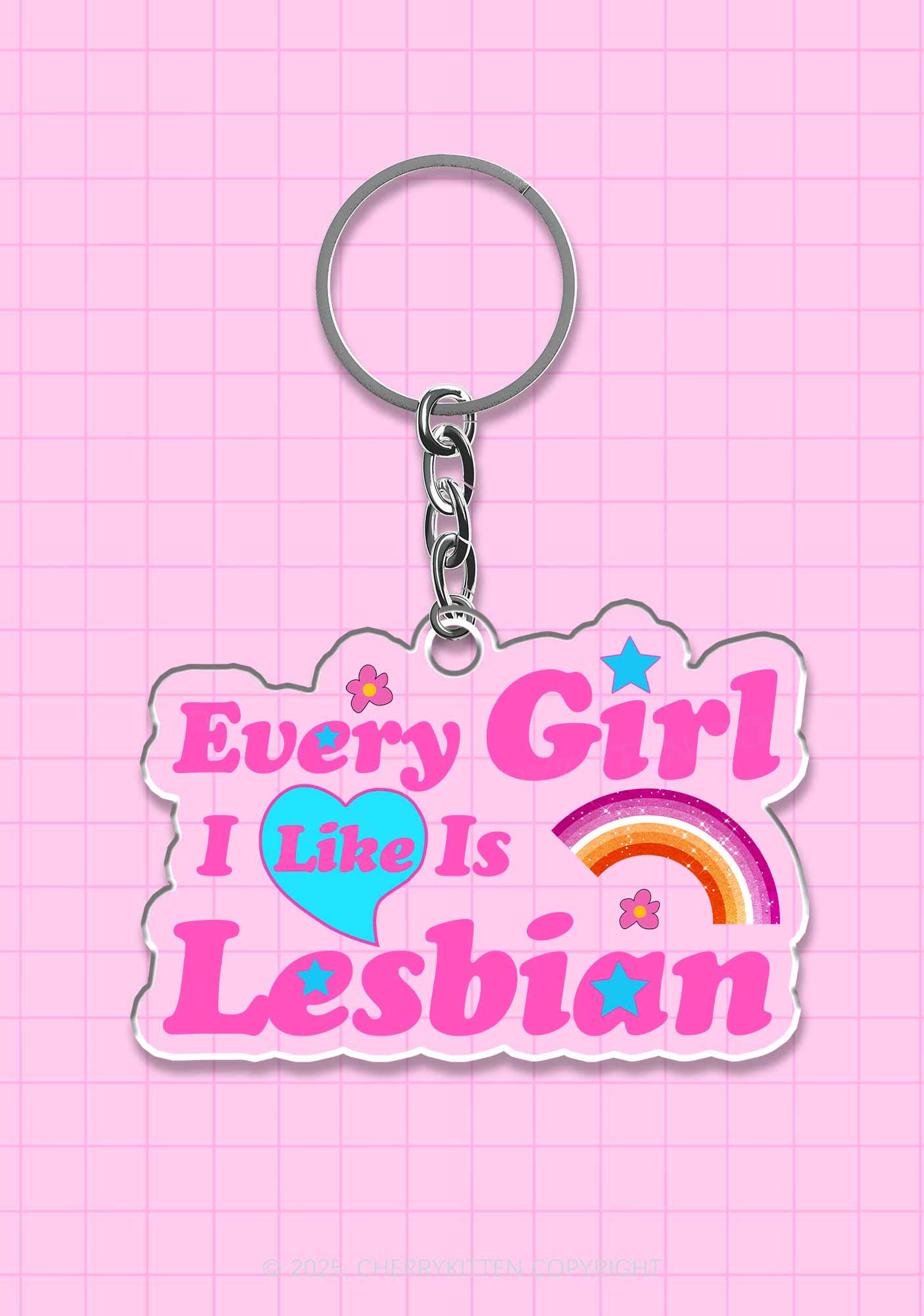 I Like Lesbian Girl Pride 1Pc Y2K Keychain Cherrykitten