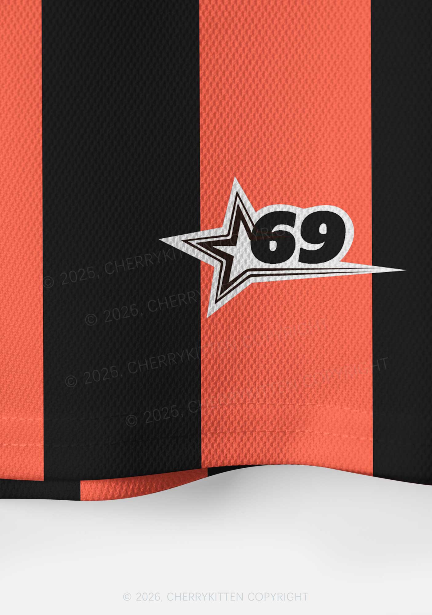 Orange Stripes Gay Son Pride Y2K Crop Sport Jersey Shirts Cherrykitten