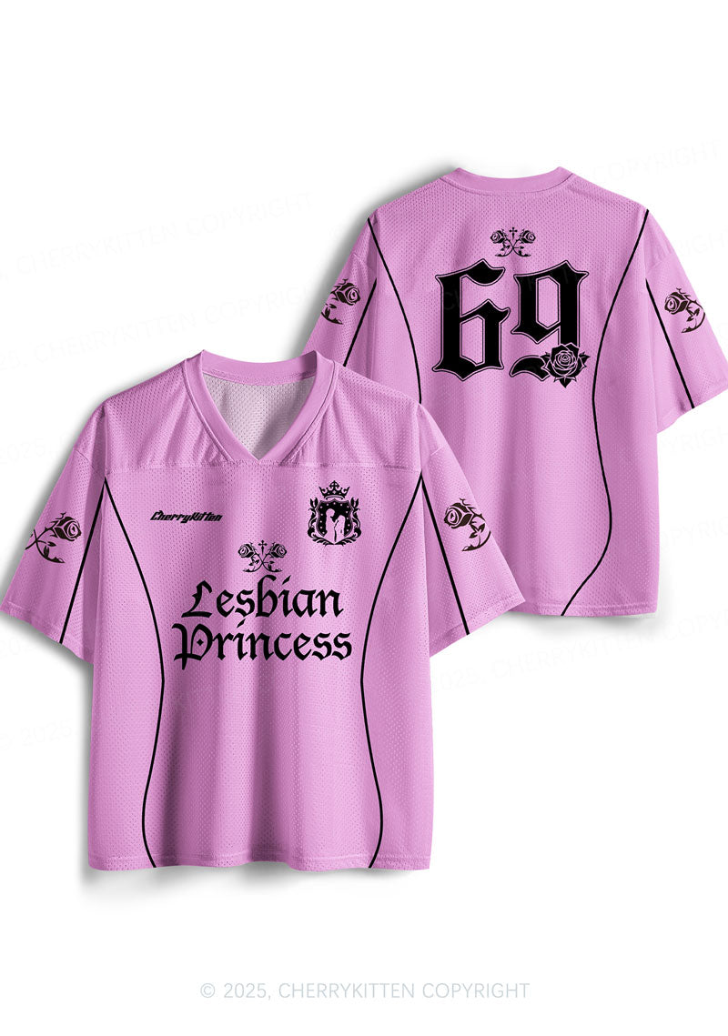 Custom Lesbian Princess Rose Pride Y2K Sport Jersey Shirts Cherrykitten