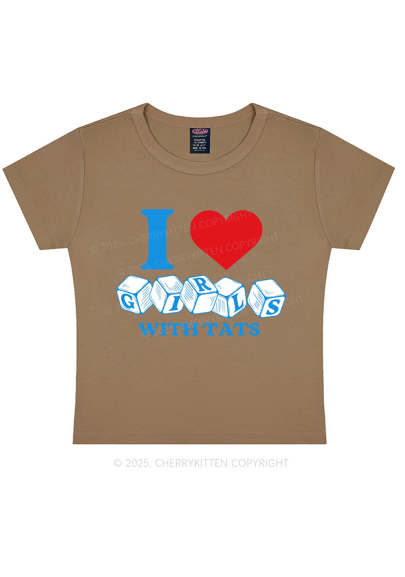 I Love Girls With Tats Y2K Baby Tee Cherrykitten