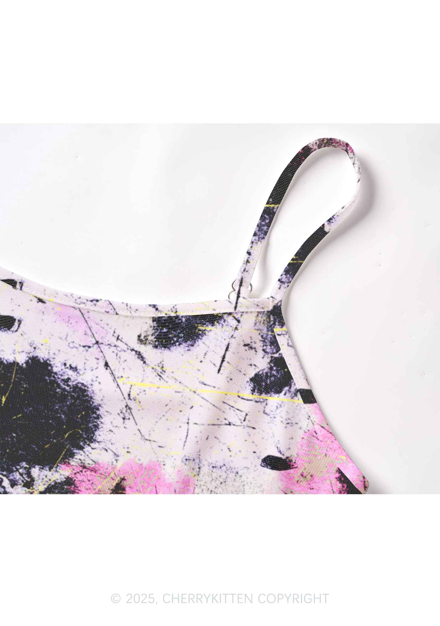 Ink Graffiti Y2K Mesh Cami Tank Cherrykitten