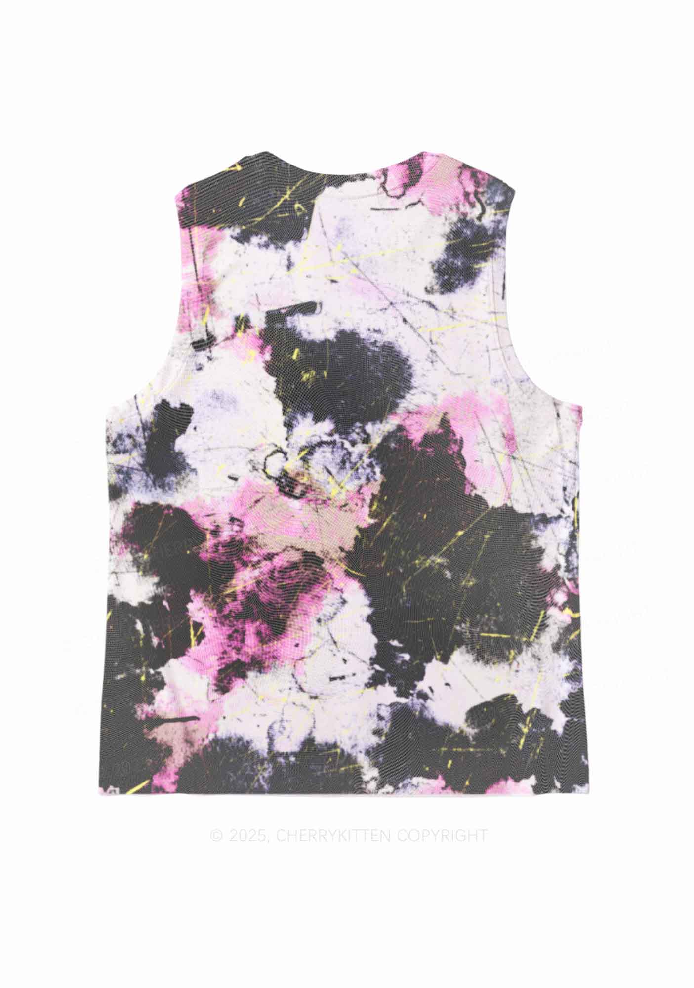 Ink Graffiti Y2K Mesh Muscle Tank Cherrykitten