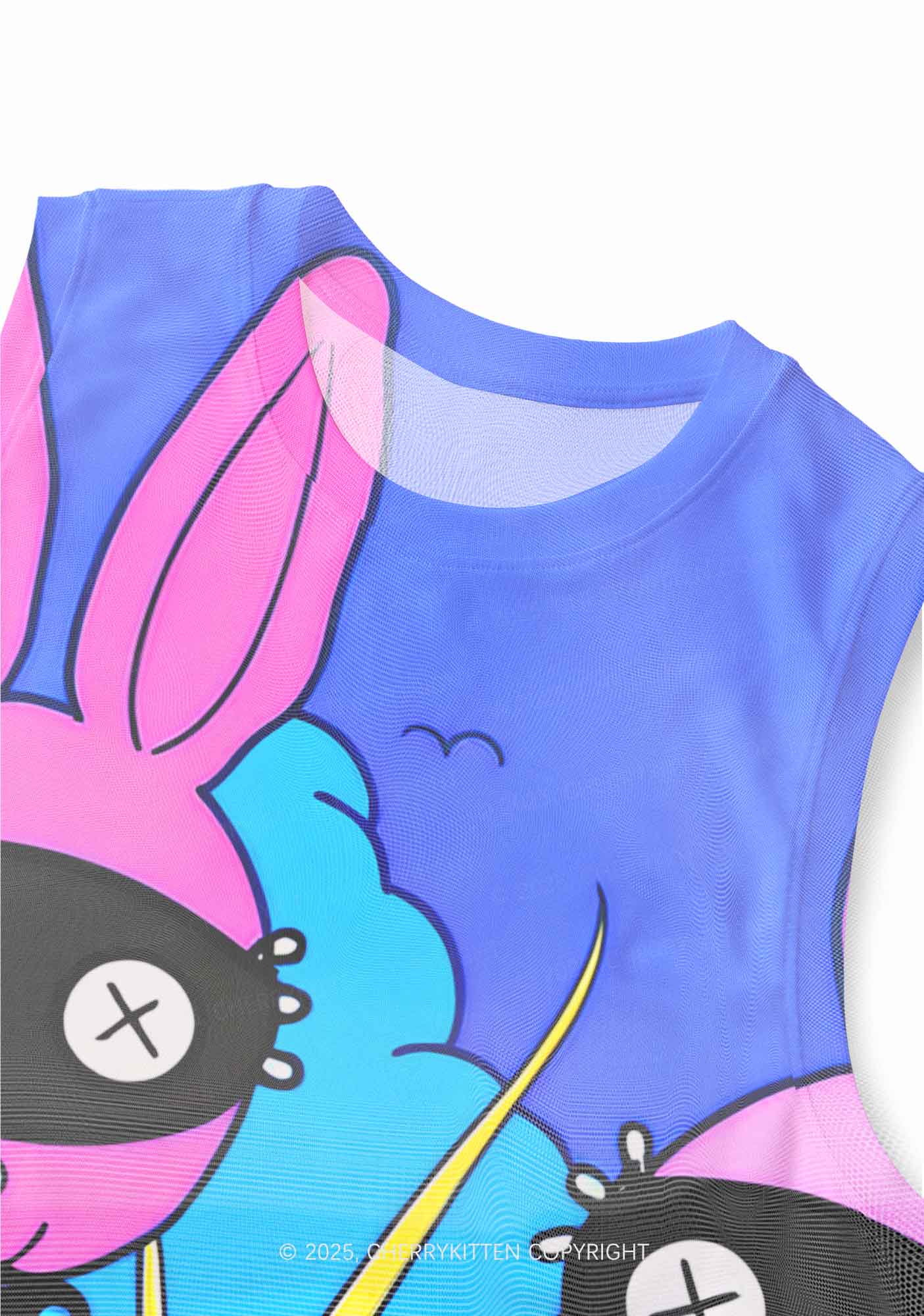 BDSM Bunny Y2K Mesh Muscle Tank Cherrykitten