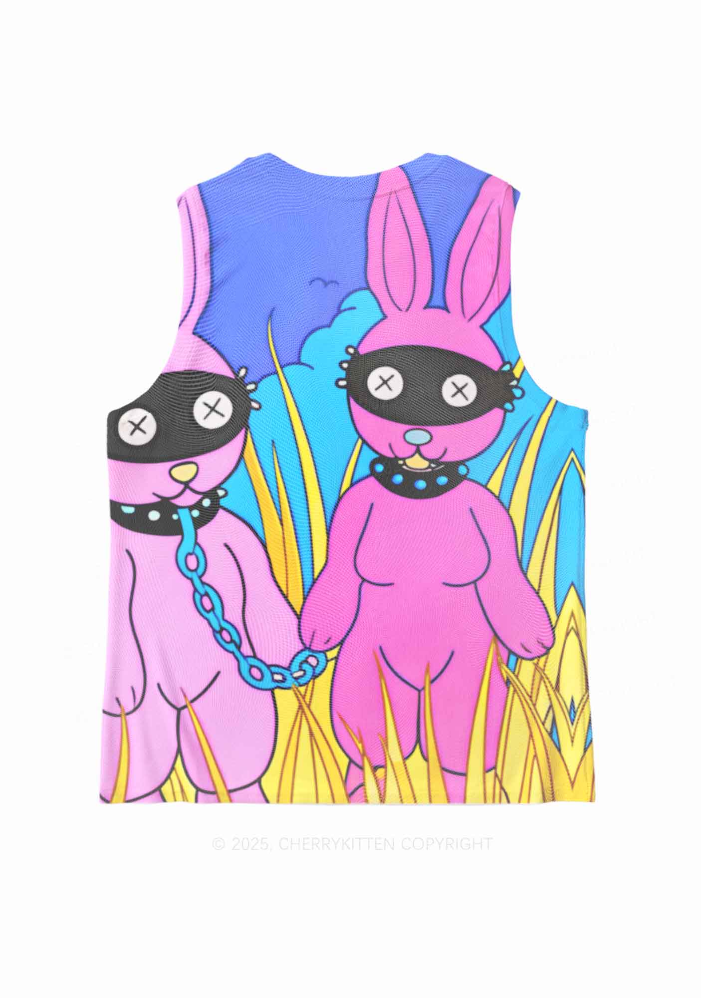BDSM Bunny Y2K Mesh Muscle Tank Cherrykitten