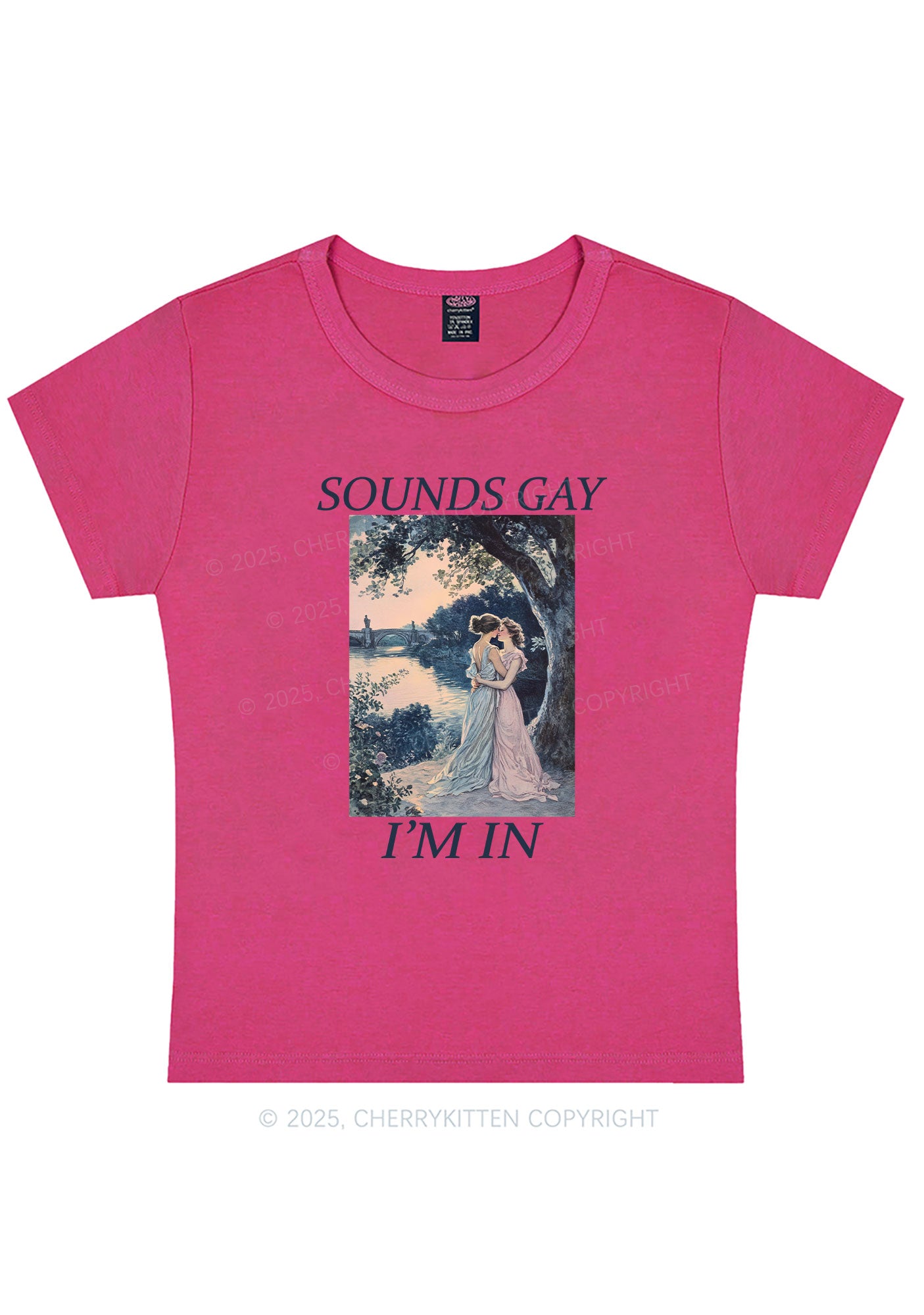 Sounds Gay Im In Pride Y2K Baby Tee Cherrykitten