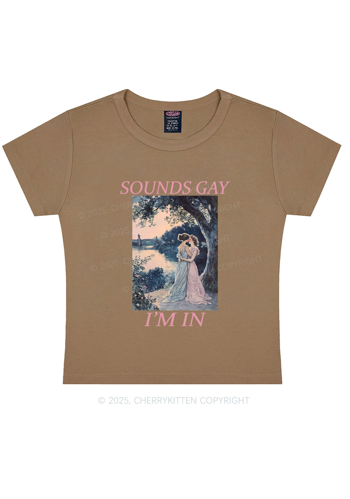 Sounds Gay Im In Pride Y2K Baby Tee Cherrykitten