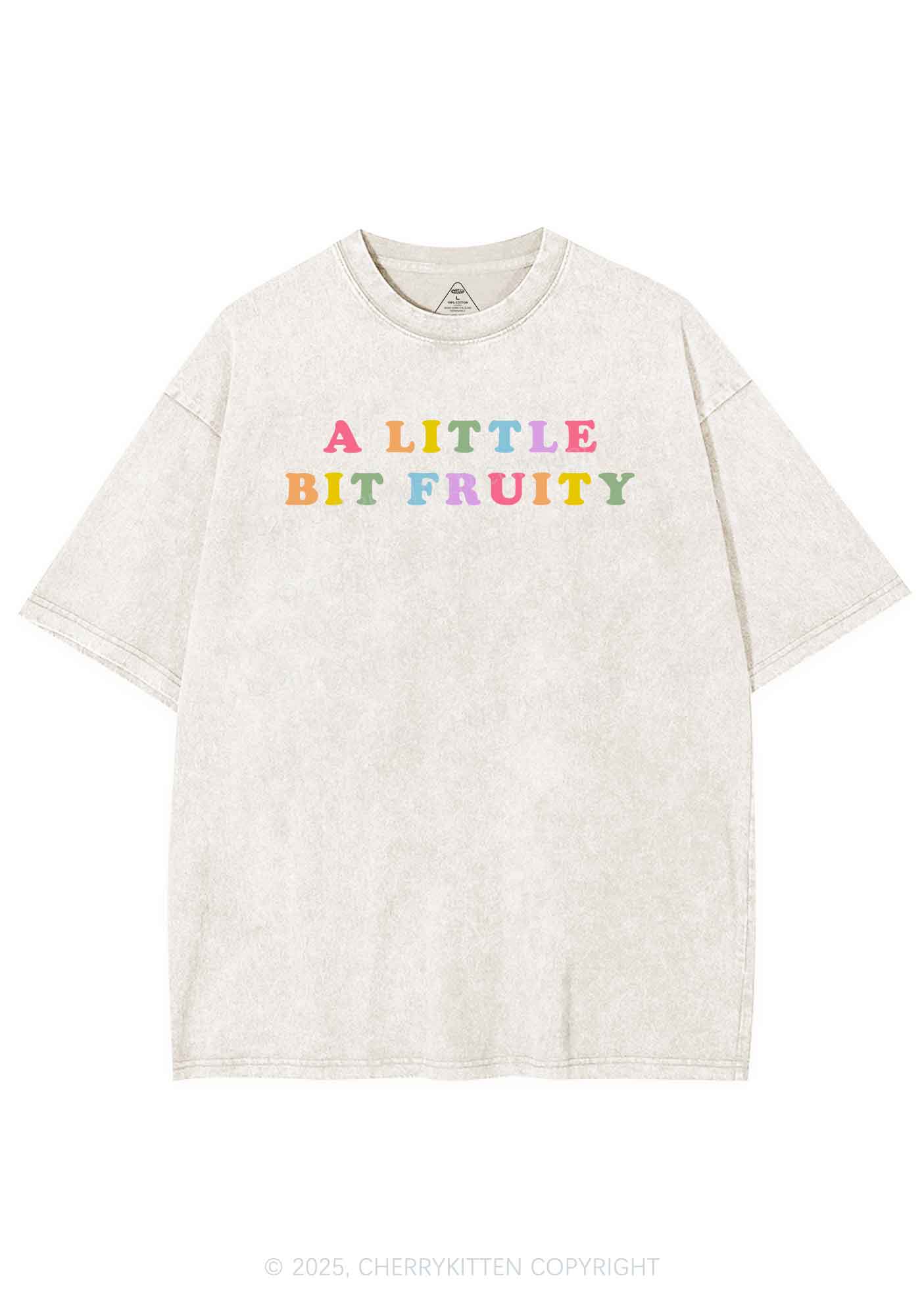 Bit Fruity Pride Y2K Shirts Washed Tee Cherrykitten