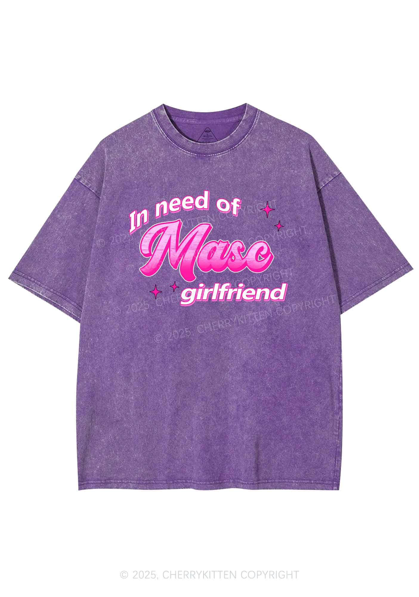 Need Masc Girlfriend Pride Y2K Shirts Washed Tee Cherrykitten