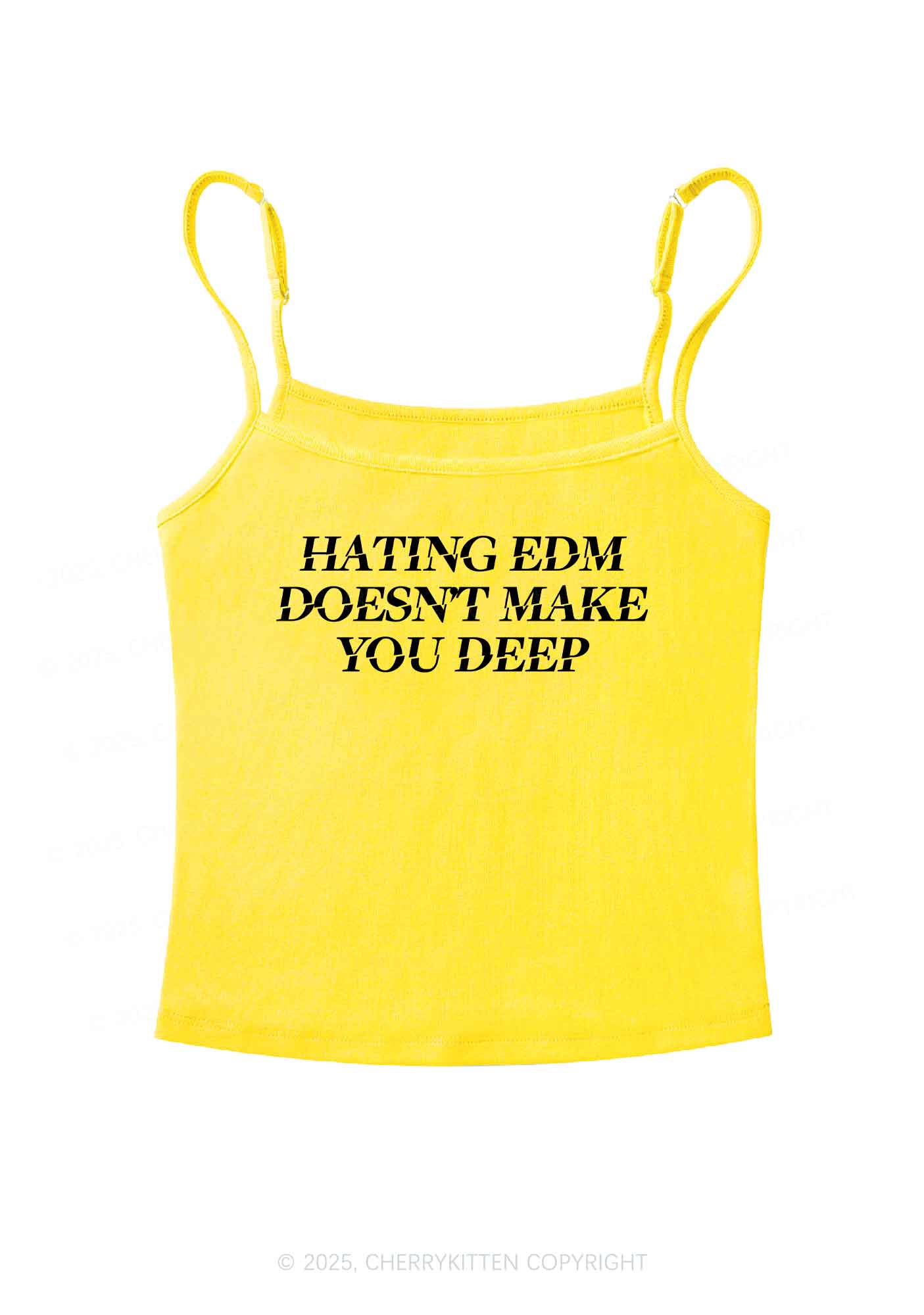 Hating Edm Y2K Spaghetti Strap Cami Cherrykitten