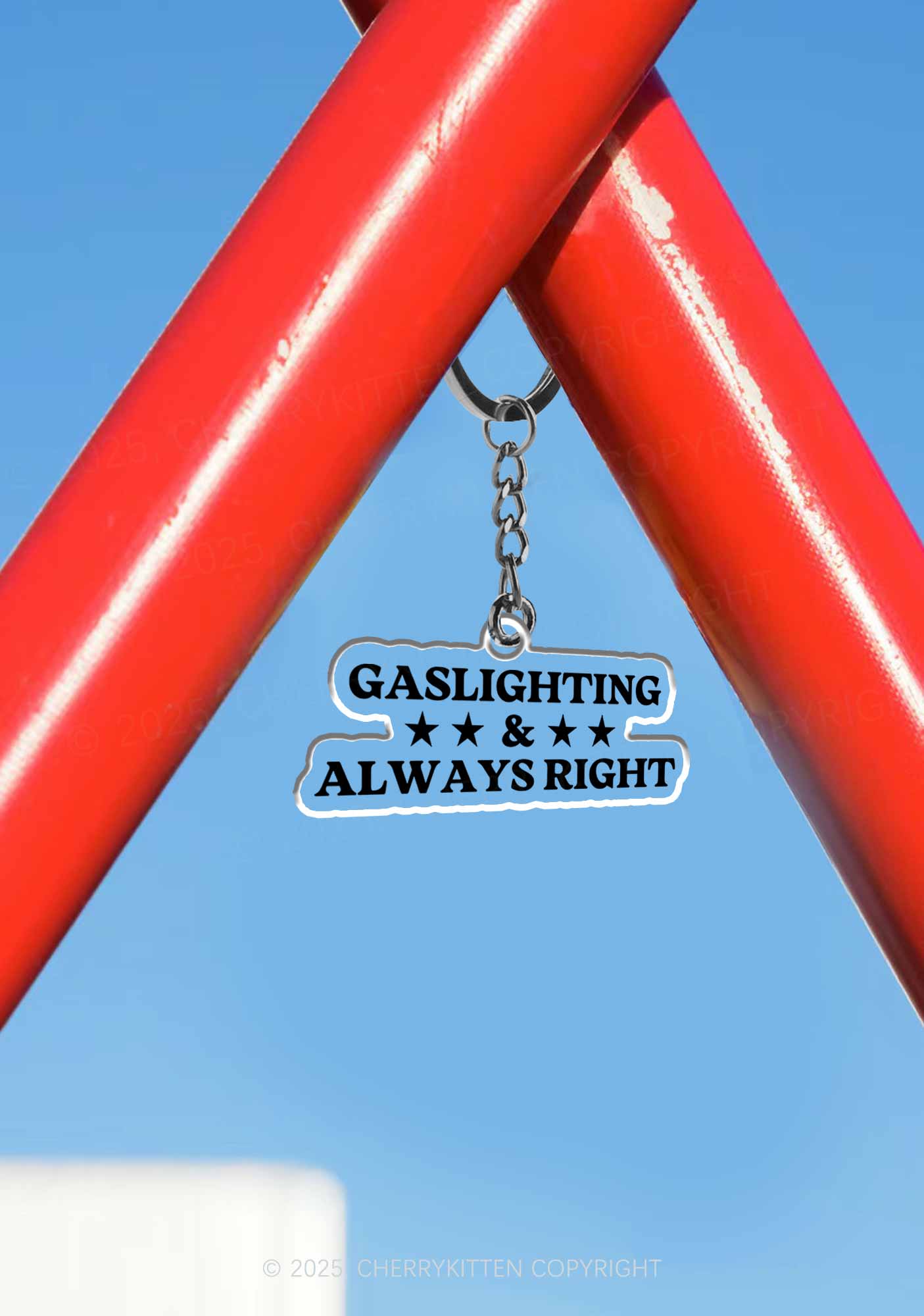 Gaslighting Always Right 1Pc Y2K Keychain Cherrykitten
