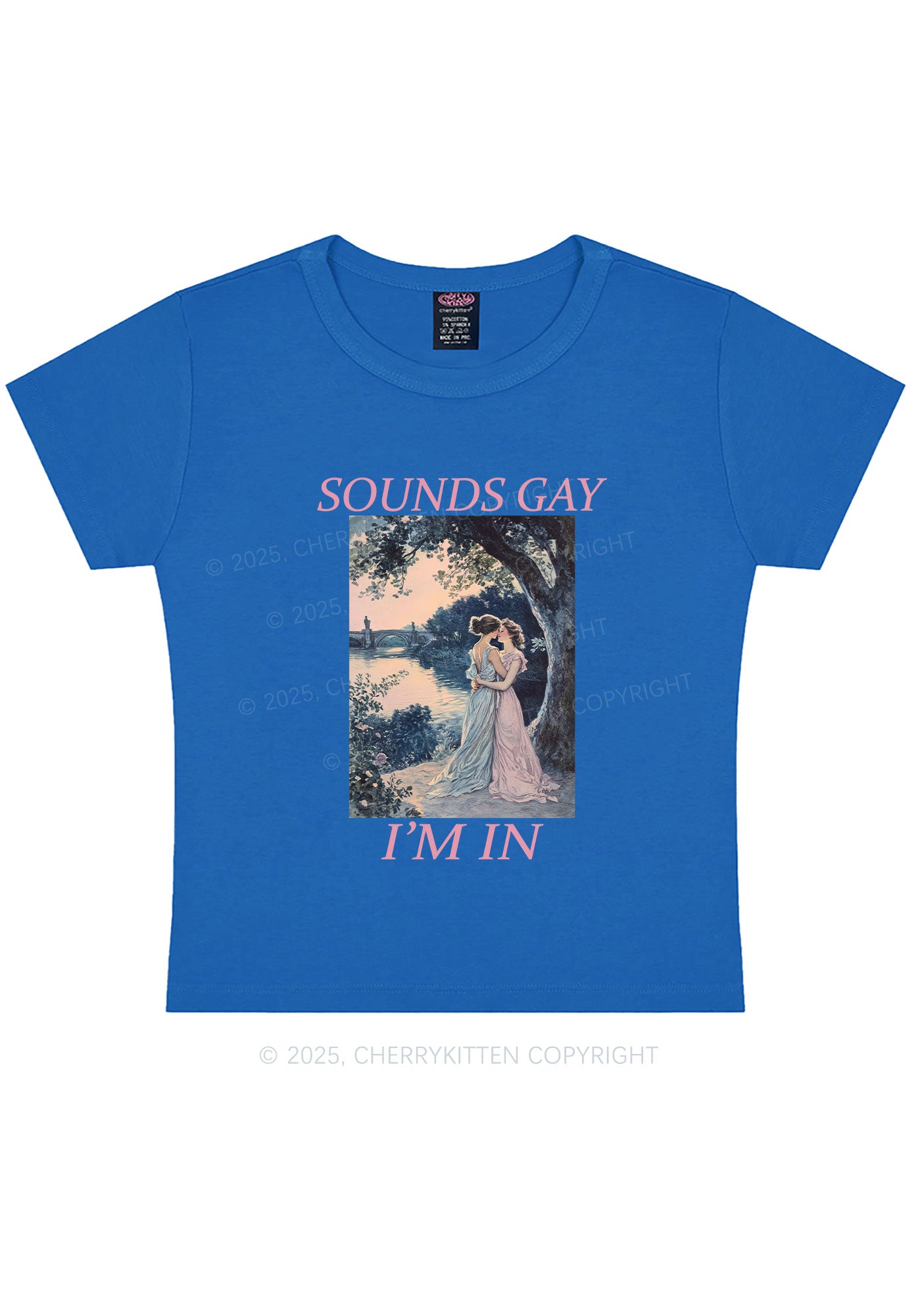 Sounds Gay Im In Pride Y2K Baby Tee Cherrykitten
