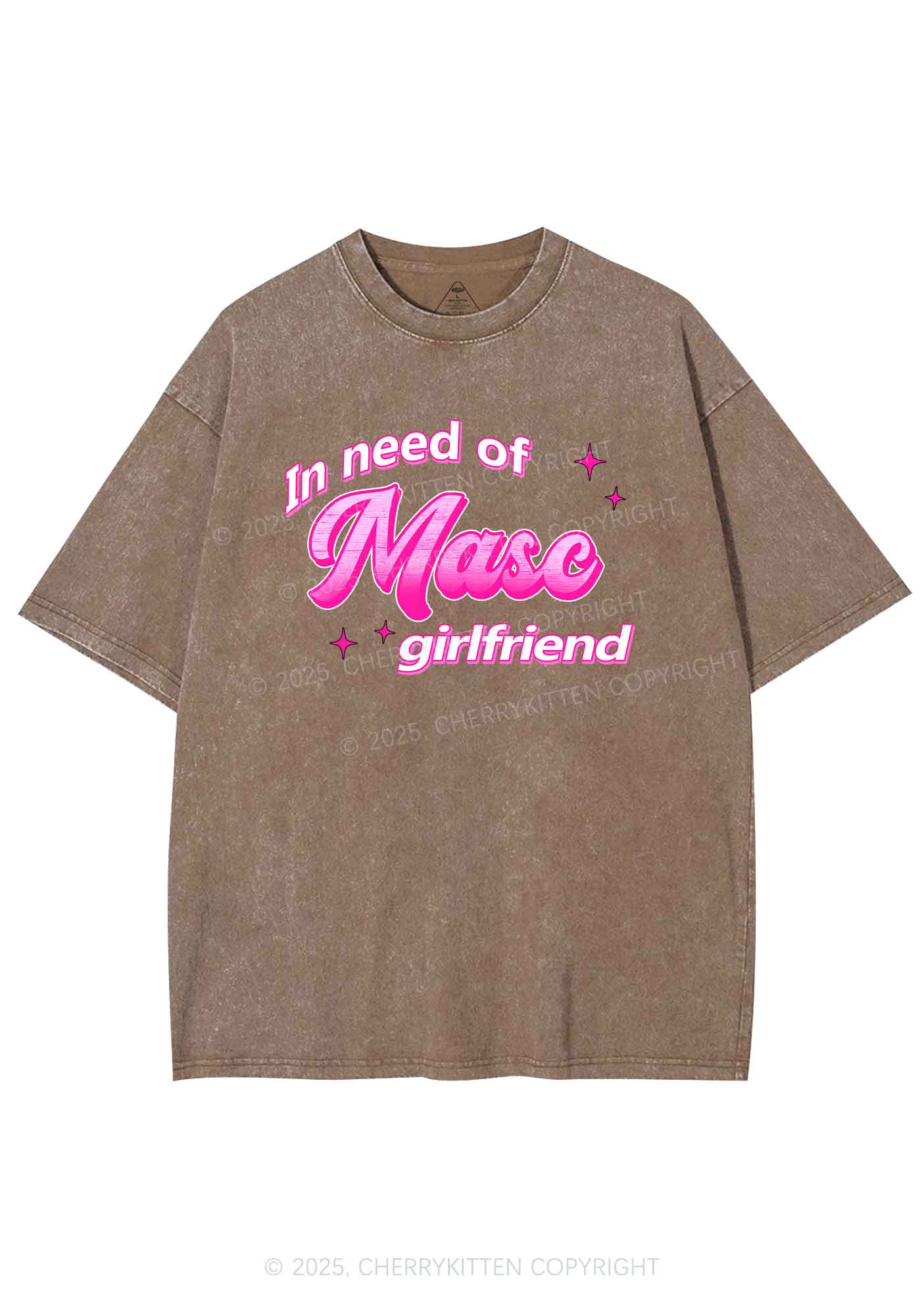 Need Masc Girlfriend Pride Y2K Shirts Washed Tee Cherrykitten
