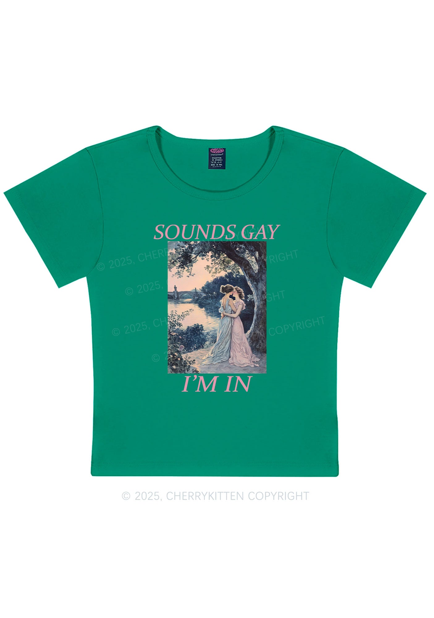 Sounds Gay Im In Pride Y2K Baby Tee Cherrykitten