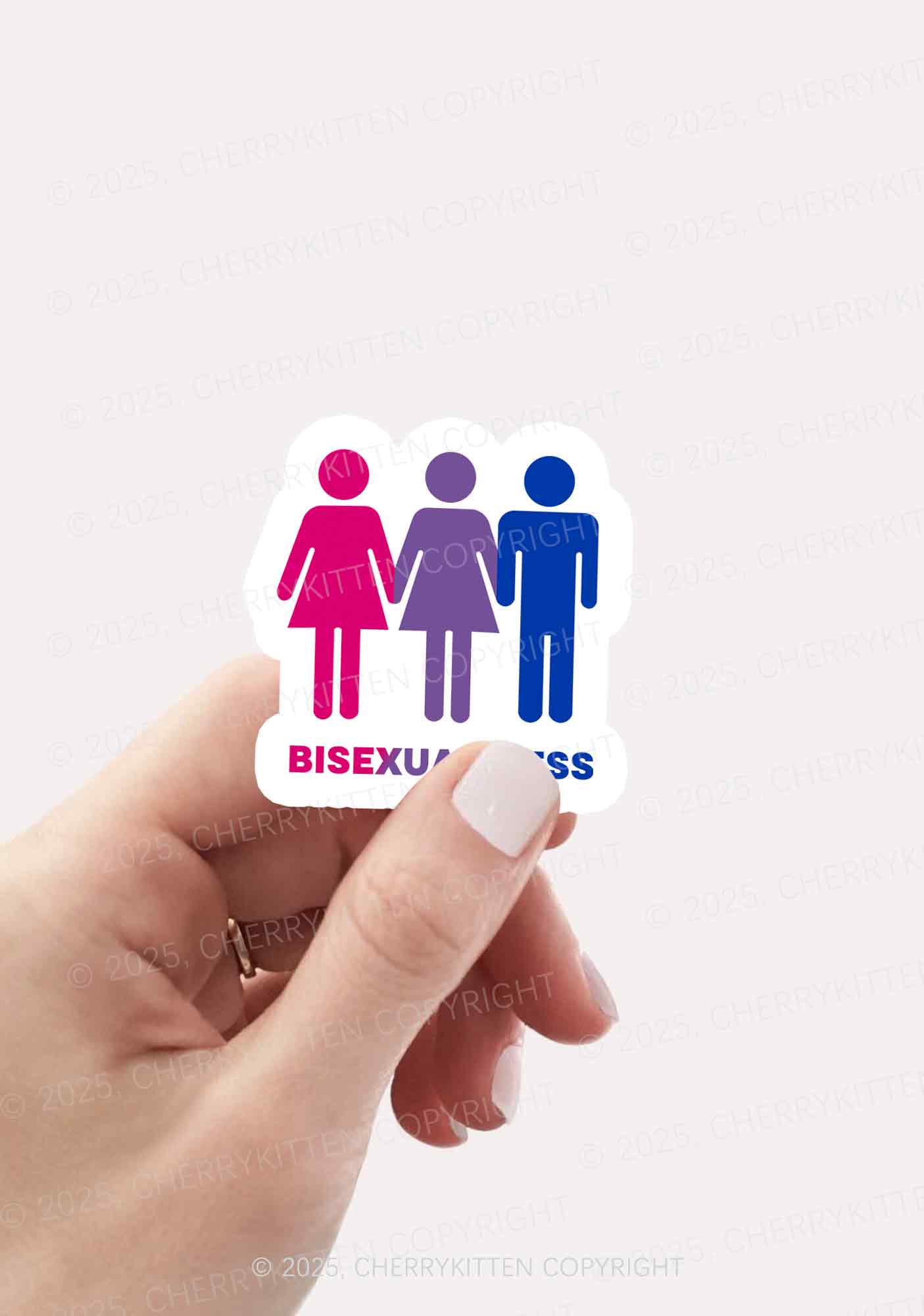 Bisexual Mess Love Pride 1Pc Y2K Sticker Cherrykitten