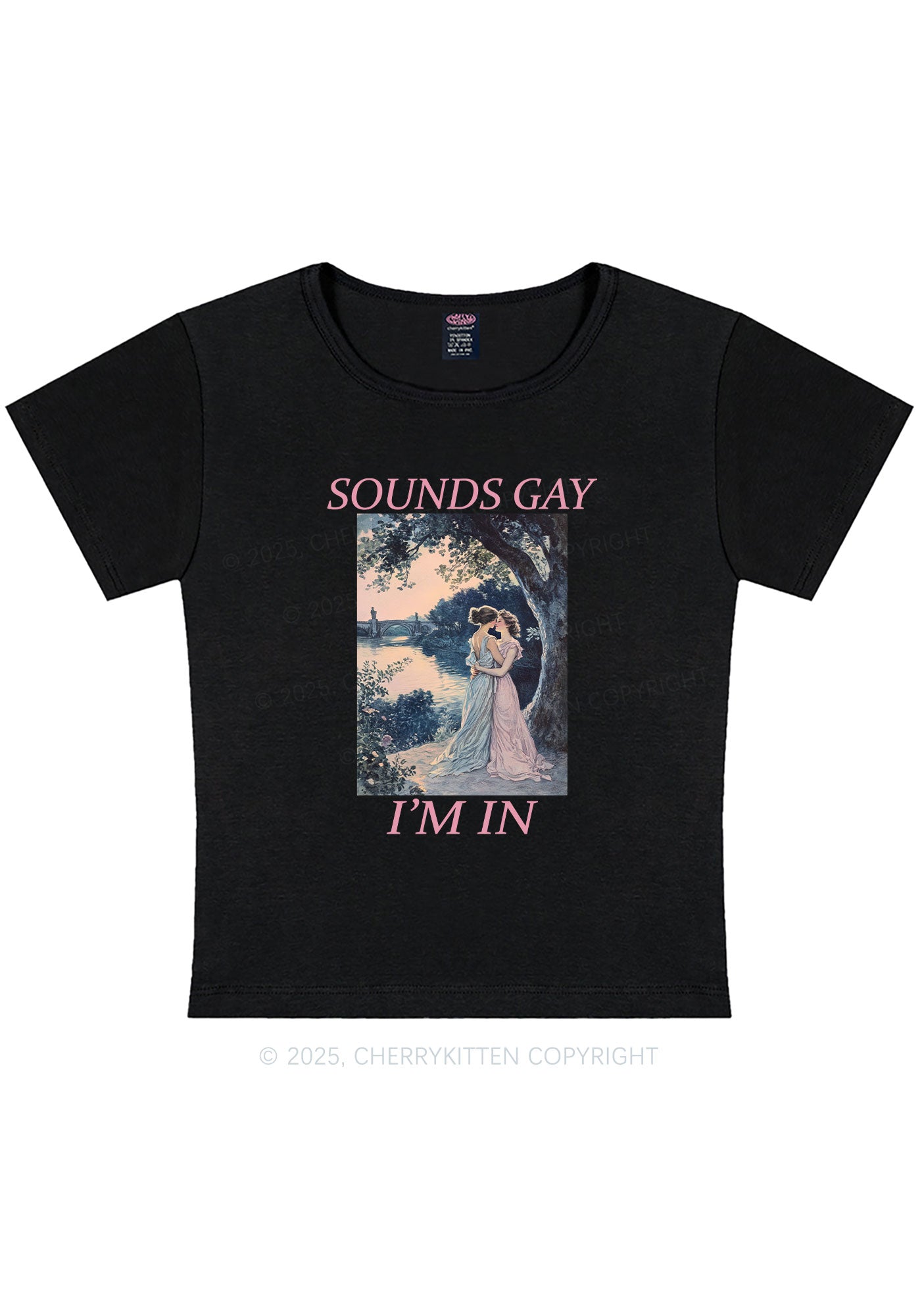 Sounds Gay Im In Pride Y2K Baby Tee Cherrykitten