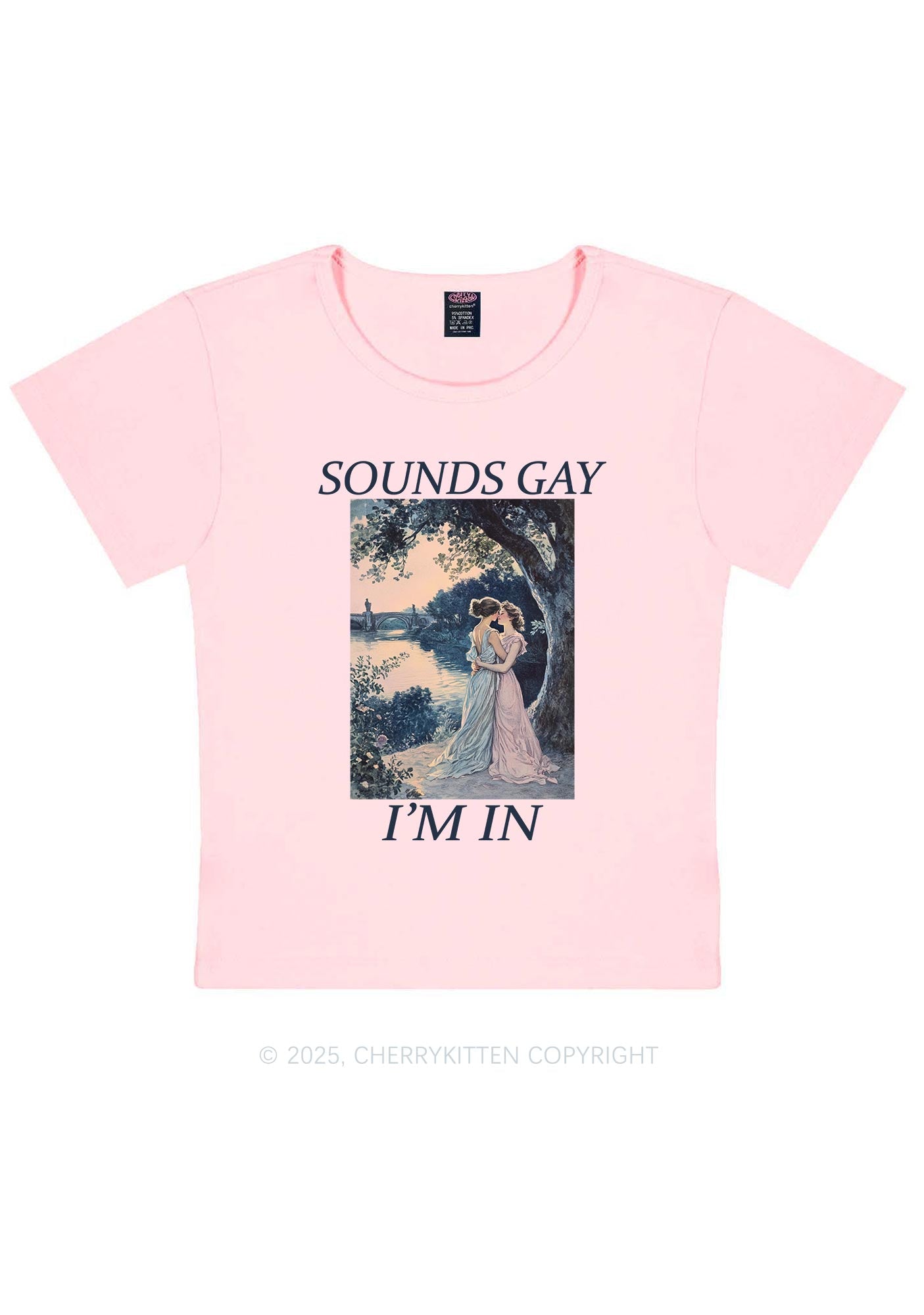 Sounds Gay Im In Pride Y2K Baby Tee Cherrykitten