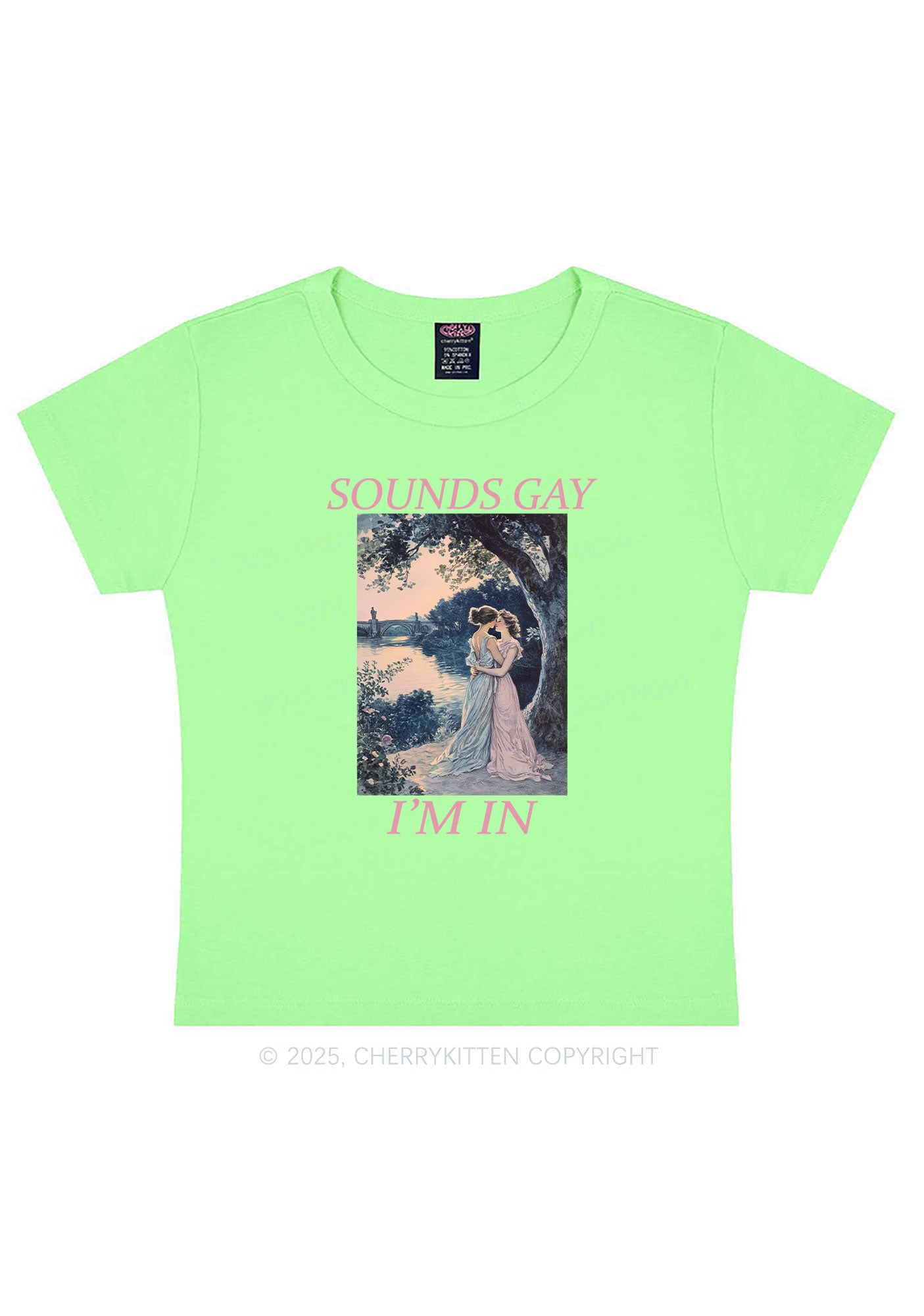 Sounds Gay Im In Pride Y2K Baby Tee Cherrykitten
