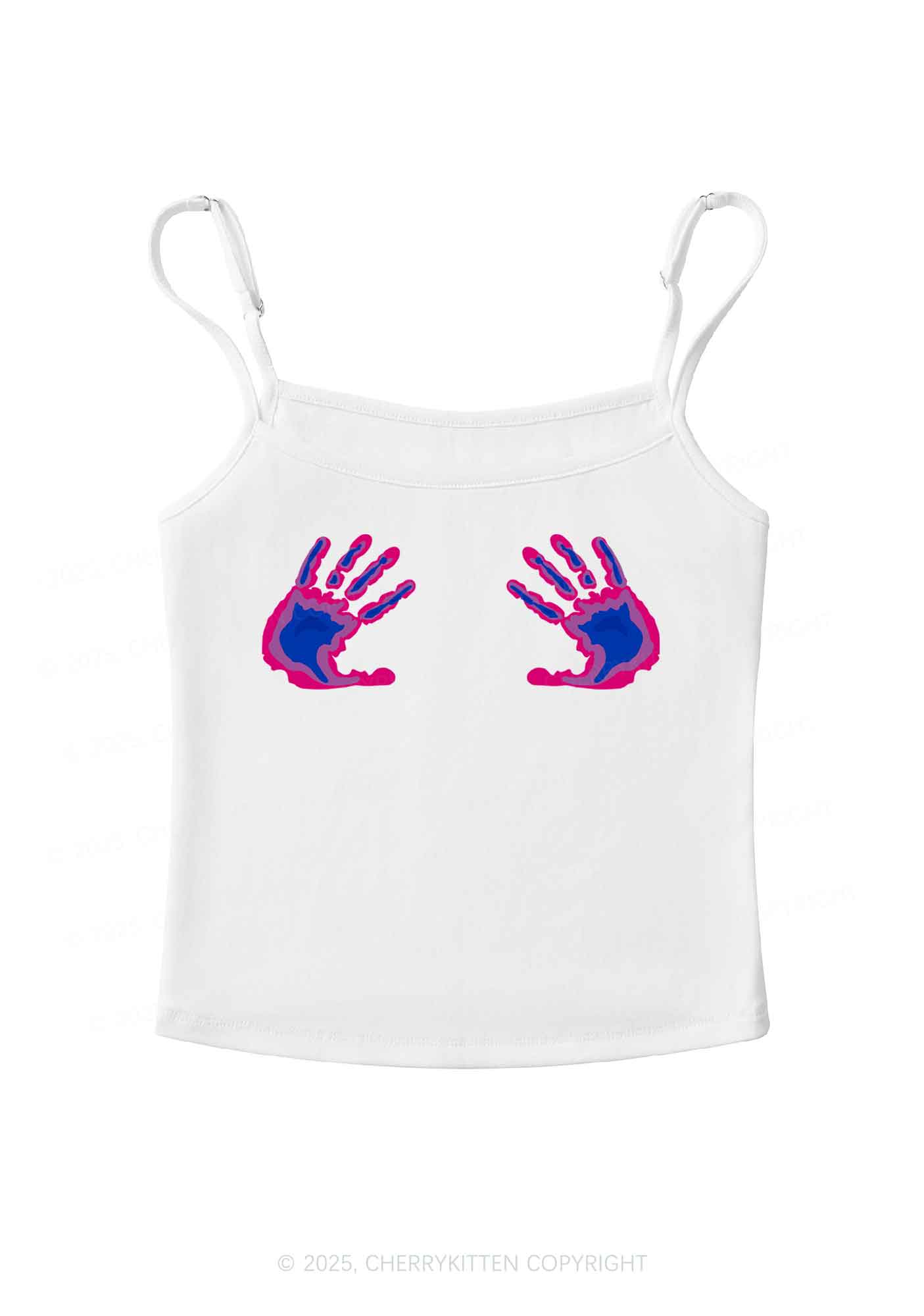 Bisexual Thermal Hands Pride Y2K Spaghetti Strap Cami Cherrykitten